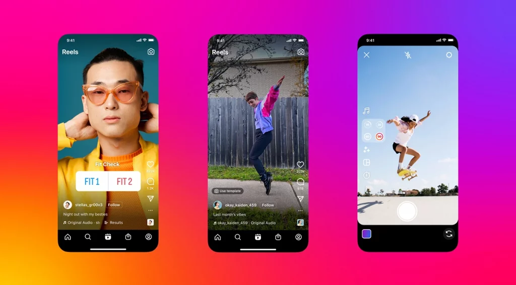 Instagram Reels interface in 2025 showing new editing tools and algorithm settings