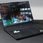 Lenovo Legion 9i Gen 9 laptop showing RGB lighting and cooling design
