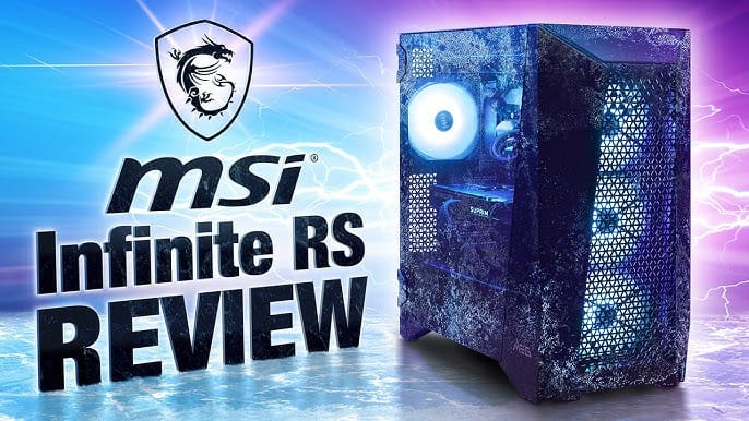 MSI Infinite RS 14th Gen tower with RGB fans and transparent panel
