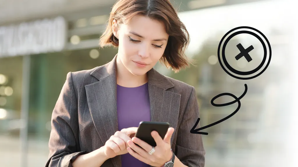 person cancelling streaming subscription on smartphone