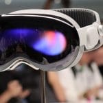 Vision Pro 2 showing multiple floating apps in mixed reality