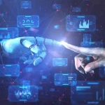 Collage of futuristic gadgets, AI interfaces, and tech prototypes 2025